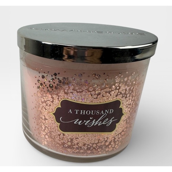 NEW! Bath & Body Works A Thousand Wishes Scented 3 Wick Candle Large 14.5 OZ - Picture 1 of 8